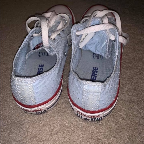 Quirky Size 7 Baby blue Converse Shoes - Picture 2 of 3